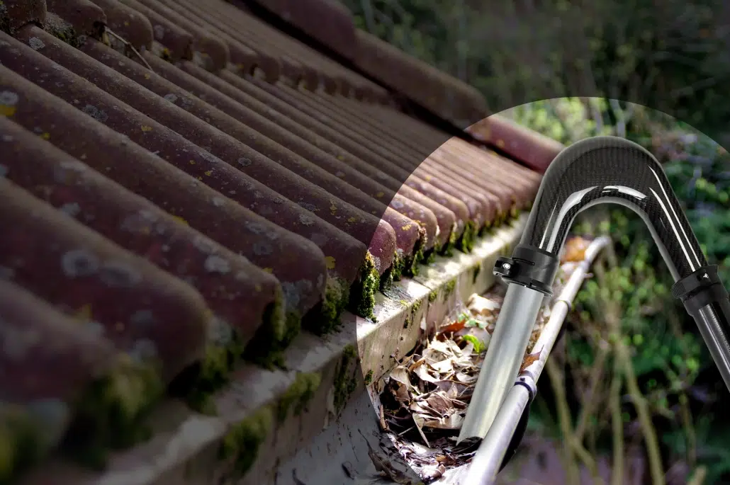 Dachrinnen-Sauger in Aktion